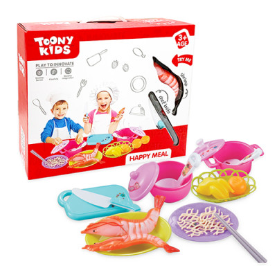 Đồ Chơi Bộ Nấu Ăn 26 TOONYKIDS - Đồ Chơi Nhà Bếp Cho Bé - Happy Meal TN128 [Tặng Kèm Sticker]