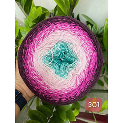 Len cotton cầu vồng Flowers - Nhập khẩu từ chính hãng Yarnart - 250gram dài 1000m (Bảng màu từ 301-320)