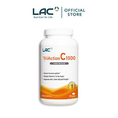 VIÊN UỐNG BỔ SUNG VITAMIN C LAC TRIACTION C1000 TIMED-RELEASE (180 VIÊN)