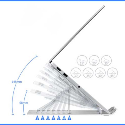 Đế Tản Nhiệt Cao Cấp Dành Cho Macbook, Laptop - Thiết Kế Sang Trọng - Tiện Lợi Cho Việc Mang Theo - Tùy Chỉnh Độ Cao Và Gấp Gọn - Chất Liệu Hợp Kim Nhôm - Hàng Chính Hãng - VinBuy