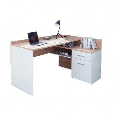 Bàn máy tính chữ L kết hợp tủ lưu trữ  SMLIFE Dexter