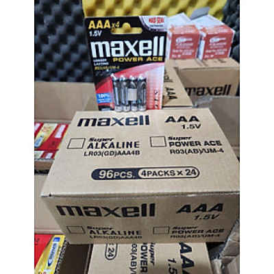 Pin Tiểu nhỏ AAA Maxell Super Power ACE Hộp 96 viên - Hàng Siêu Thị, Giá Tốt, Freeship - Hàng chính hãng