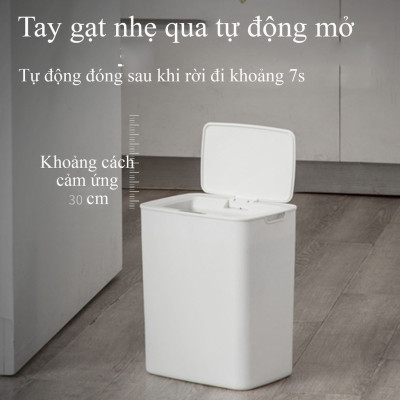 Thùng Rác Smart Thông Minh Cảm Ứng Tự Động Đóng Mở 16L ( Sạc Tích Điện ) - HÀNG CHÍNH HÃNG MINIIN