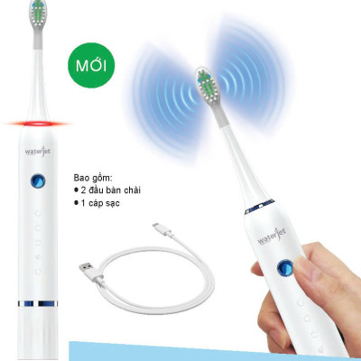 Bàn chải điện sóng âm cảm biến lực chải thông minh Waterjet Smart Sonic Toothbrush (kèm 2 đầu chải)
