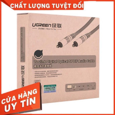 Cáp audio quang (Toslink, Optical)vỏ nhôm Ugreen 10540 kết nối loa âm li với DVD, VCD, Mini Disc, Tivi... - Hàng Chính Hãng