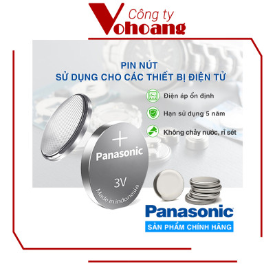 VỈ 5 Viên Pin CR2450 3V Panasonic Hàng Chính Hãng