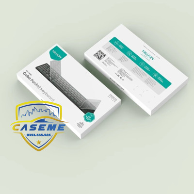 Bàn Phím Bluetooth Gập Gọn Nillkin Cube Chính Hãng – Tích Hợp Touchpad, Bọc Da Cao Cấp, Dùng Cho Smartphone, iPad, Laptop - Hàng Chính Hãng