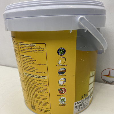 Sơn nước Toa 4 Season Top Silk dễ lau chùi nội thất màu vàng kem 8792 _5L