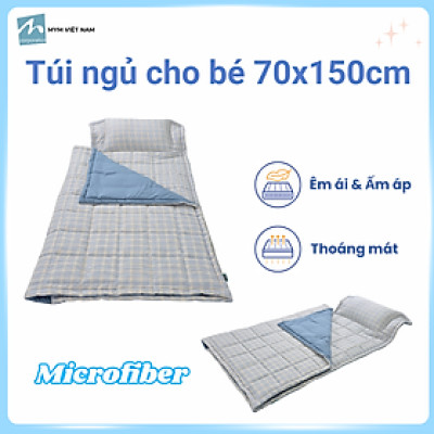 Túi ngủ cho bé MYM kích thước 70x150cm chất liệu vải Microfiber nhung