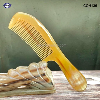 Lược sừng chuôi trơn cao cấp (Size : L - 18cm) COH136 - Mẫu lược xuất khẩu Nhật VIP - Chăm sóc tóc