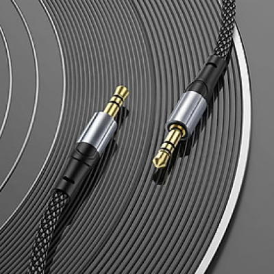 1m Dây Audio 3.5mm tròn mạ vàng 24K, TPE cao cấp - Hàng chính hãng