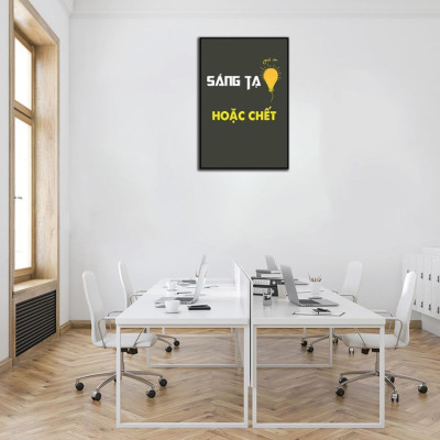 Tranh động lực treo tường, tranh văn phòng - tranh gỗ MDF treo tường