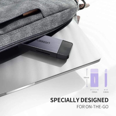 Ugreen UG50541CM180TK Màu Đen Đầu đọc thẻ USB 3.0 sang SD + TF + CF + MS cao cấp - HÀNG CHÍNH HÃNG