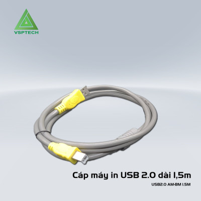 Cáp USB Máy in 2.0 (1.5m)-hàng chính hãng 