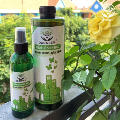 Giấm Gỗ Sinh Học DOCNEEM xua đuổi côn trùng sâu bệnh, trị nấm, bọ trĩ, nhện, rệp, dạng hữu cơ an toàn tuyệt đối, chai dạng phun, dung tích 500ml, chính hãng thương hiệu DOCNEEM