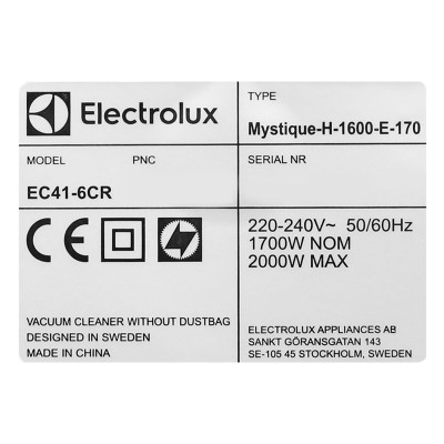 Máy hút bụi Electrolux EC41-6CR - Hàng Chính Hãng