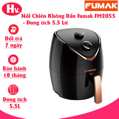Nồi chiên không dầu Fumak FM-2055 Nhật Bản, Dung Tích 5.5L - Hàng Chính Hãng