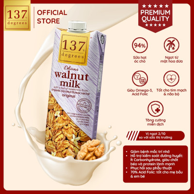 Sữa hạt Óc chó Nguyên chất 137 DEGREES 1000ml