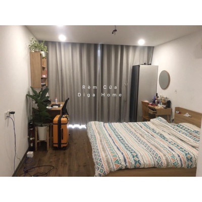 Rèm Trang Trí Cửa Sổ,Cản Nắng- Hoạ Tiết Trơn - Màu Xám Khói, NHIỀU KÍCH THƯƠC, CÓ SẴN