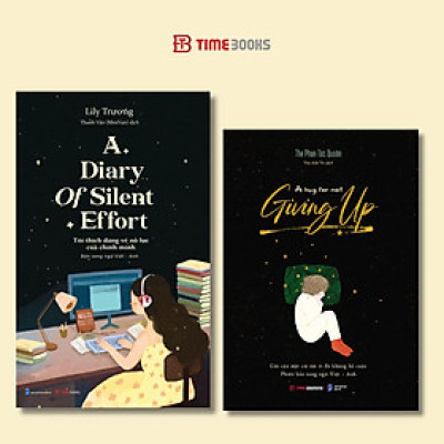 Combo 2 cuốn Sách Song Ngữ Việt Anh: A Diary Of Silent Effort + A Hug For Not Giving Up