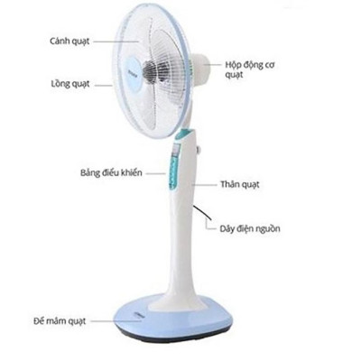 Quạt đứng Senko có đèn DD1602 hàng chính hãng màu sắc ngẫu nhiên 