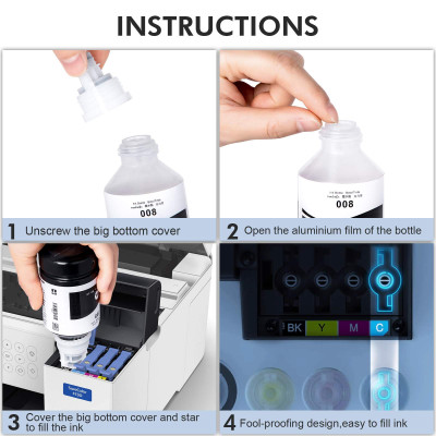 HCM-Mực in tương thích pigment màu đỏ (M) Epson 008 đa năng dành cho EPN M15140 – L15160 – L15150 - hàng nhập khẩu