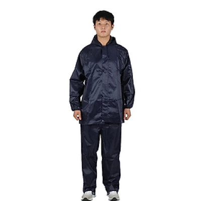 Bộ Quần Áo Mưa Vải Dù Size Chống Thấm Cao Cấp Thảo Kiên - Màu Xanh Đen - Hàng chính hãng