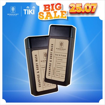 Sữa tắm dầu gội cho nam hương nước hoa 375ml Rebellious thương hiệu SIGSCENT - COMBO 2