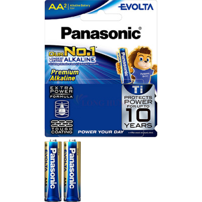 Vỉ Pin kiềm Panasonic Alkaline Evolta AA LR6EG/2B-V (2 viên/10 viên) - Hàng chính hãng