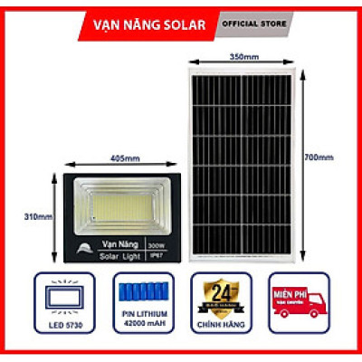 Đèn pha năng lượng mặt trời Vạn Năng Solar 300w