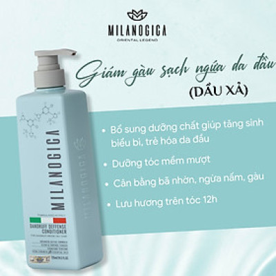 Dầu Gội/ Dầu Xả hương nước hoa Milanogica 725ml Phục hồi hư tổn, Giảm gàu sạch ngứa da đầu sạch bã nhờn