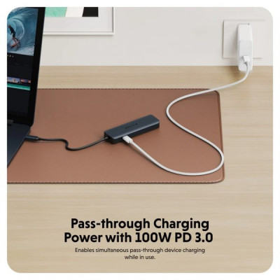 HUB chuyển đổi HyperDrive Next 6 IN 1 Port USB-C Hub - Truyền tải dữ liệu nhanh, hỗ trợ màn hình 4K60Hz - HD4002GL - Hàng Chính Hãng