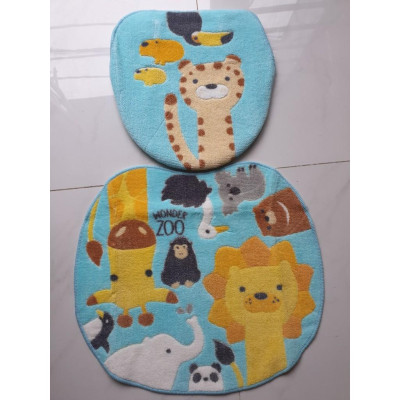 Combo bộ 2 thảm toilet tặng 1 thảm nắp bồn cầu ấn tượng, xinh xinh-CONDOR