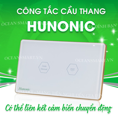 Công Tắc Cầu Thang Thông Minh Hunonic, Công Tắc Cảm Ứng Wifi - HNP1SCP