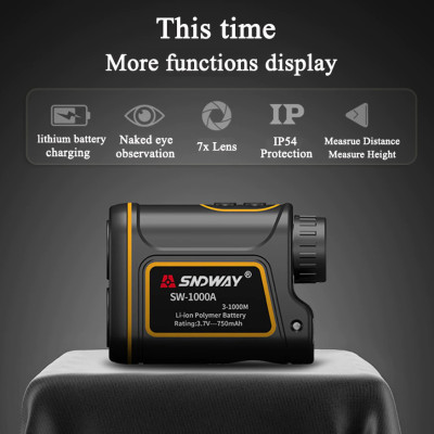 Thươc Đo Khoảng Cách Công Nghệ Laser Hình Ống Nhòm 5 Trong 1 SNDWAY SW-600A, SW-1000A, SW-1500A Sử Dụng Trong Công Nghiệp - Xây Dựng, - Du Lịch - Chơi Golf - Hàng Chính Hãng