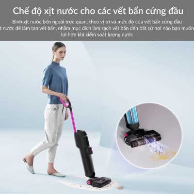 Máy hút bụi lau nhà Lydsto W1 lực hút 17000Pa thông minh tiện lợi - Hàng chính hãng