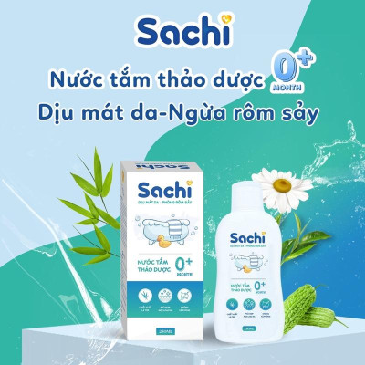 Combo 2 Nước Tắm Thảo Dược Và 1 Dầu Tràm Nguyên Chất Sachi - Tặng 1 Xịt Chống Muỗi Sachi Cho Bé