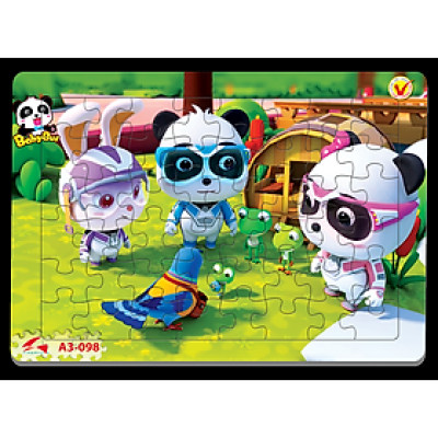 Xếp hình Tia Sáng Baby Bus 1 (48 Mảnh Ghép) - Tặng kèm câu đố mặt sau cho bé