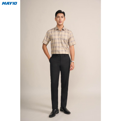 Sơ mi nam cộc tay May10 form RegularFit mã 010124195ONGB AK612