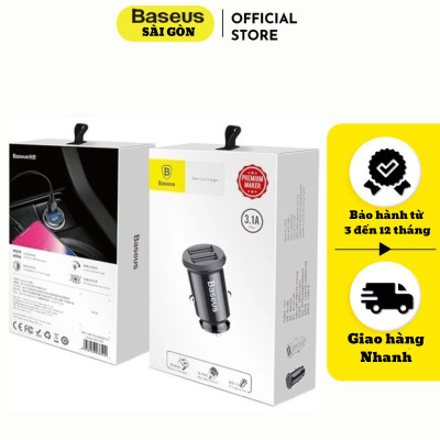 Tẩu sạc  Baseus Grain Pro Car Charger đa năng 2 cổng USB dùng trên xe hơi- Hàng chính hãng