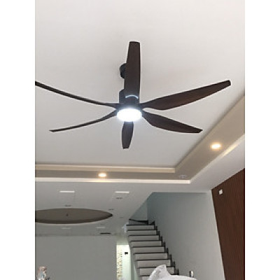 Quạt trần đèn 6 cánh sải dài 1m47 có điều khiển từ xa 6 tốc độ gió