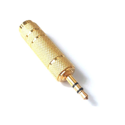 Giắt chuyển audio từ 3.5mm ra 6.5mm dùng cho người chơi guitar điện hoặc guitar có EQ mà chưa có ampli - dùng tạm thời loa vi tính để kết nối - Giắc đực 3.5mm - giắc cái 6.5mm JACK