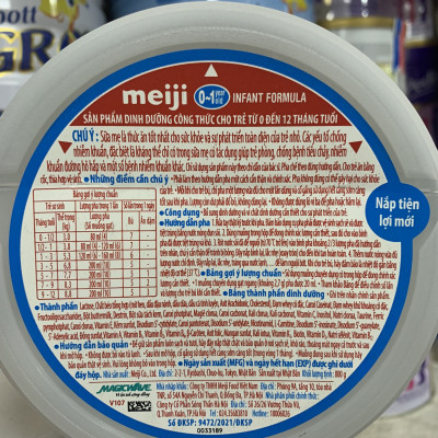 Sữa Meiji Nhập Khẩu Số 0 (0-1) lon 800g
