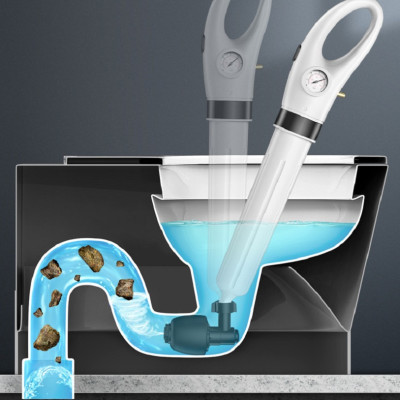 Dụng Cụ Thông tắc Cống, Bồn Cầu Bằng Khí Nén Áp Lực Siêu Mạnh Tặng Kèm Bơm - Hàng Nhập Khẩu