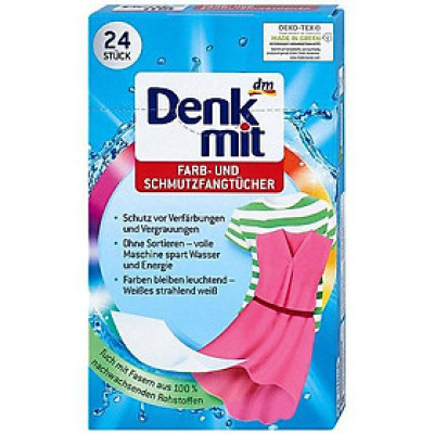 Giấy giặt quần áo màu Denkmit (24 tờ)