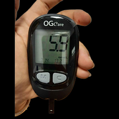 COMBO TRỌN BỘ MÁY ĐO ĐƯỜNG HUYẾT CHÍNH HÃNG OGCARE + 100 QUE THỬ OGCARE + 100 KIM LẤY MÁU