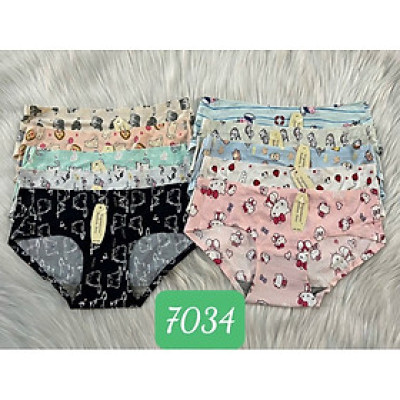 Combo 5 Quần Lót Nữ Su Thông Hơi Họa Tiết Mã 7034 – Mát Lạnh, Thoáng Khí, Phong Cách
