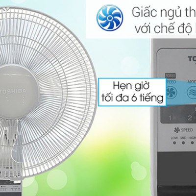 Quạt Treo Tường Toshiba F-WSA20(H)VN (55W) - Xám - Hàng chính hãng