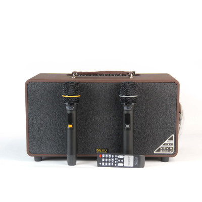 Loa Karaoke Xách Tay Neko NK800 (Công Suất 120W, Kèm 2 Micro Không Dây UFH) - Hàng Chính Hãng
