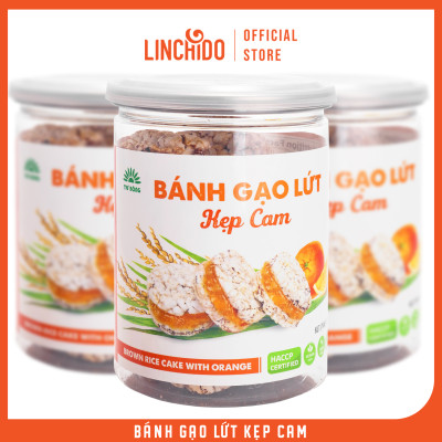 Bánh Gạo Lứt Kẹp Cam - Đặc Sản Đồng Tháp - Hủ 150 Gram
